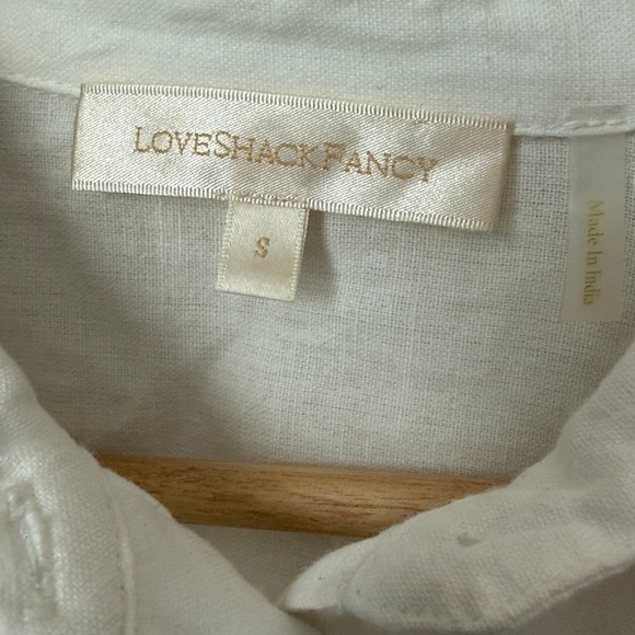 LoveShackFancy White Embroidered Blouse Size S - Picture 3 of 15